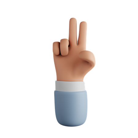 Gesto de paz gesto de mano  3D Icon