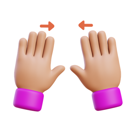 Gesto de pinzamiento horizontal con la mano  3D Icon