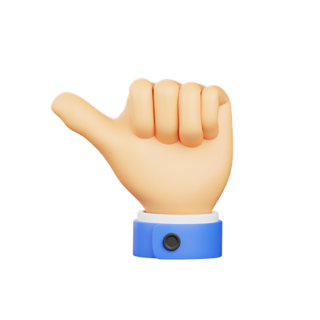 Gesto de polegar para cima  3D Icon