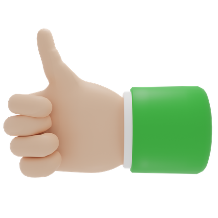 Gesto de polegar para cima  3D Icon