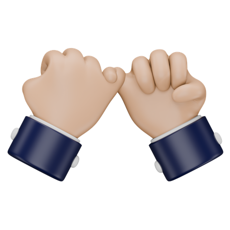 Gesto de Promessa de Mindinho  3D Icon