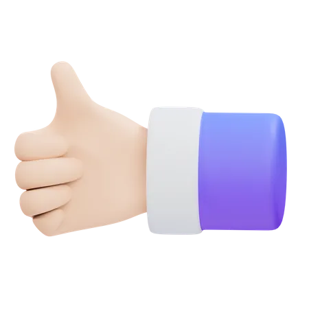 Gesto de pulgar hacia arriba  3D Icon