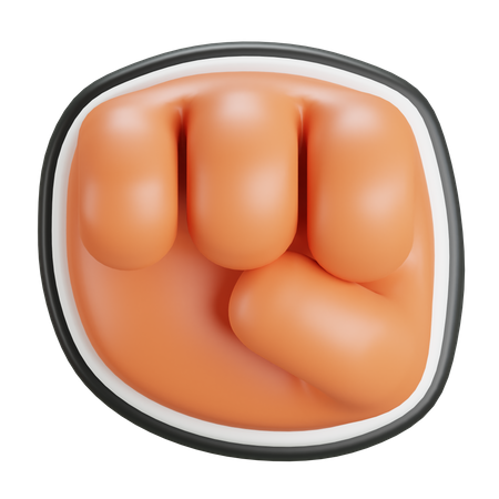 Gesto de puñetazo  3D Icon