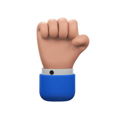 Gesto de punho  3D Icon