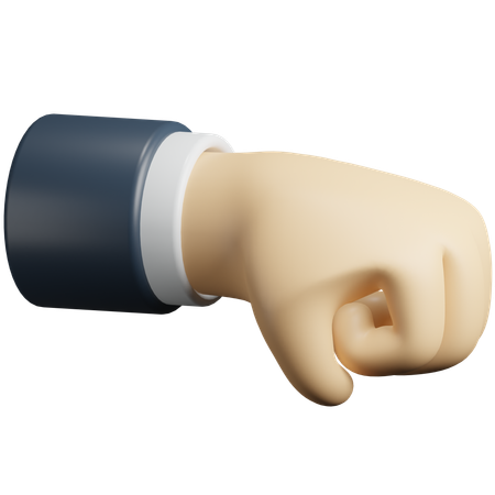 Gesto de la mano del puño  3D Icon