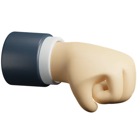 Gesto de la mano del puño  3D Icon