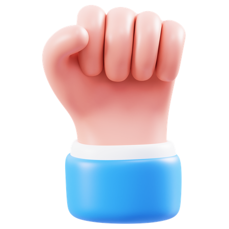 Gesto de la mano del puño  3D Icon