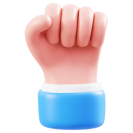 Gesto de la mano del puño  3D Icon