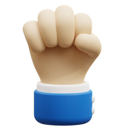 Gesto de la mano del puño  3D Icon