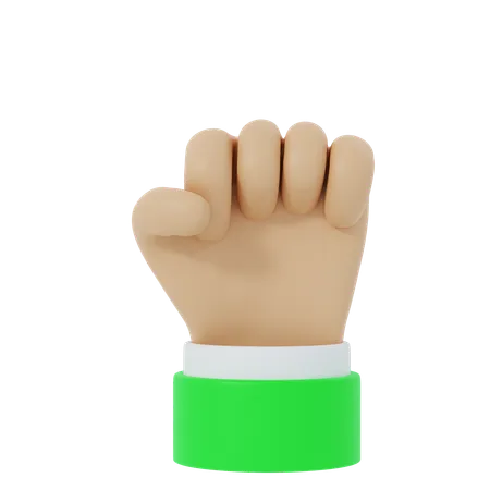 Gesto de la mano del puño  3D Icon