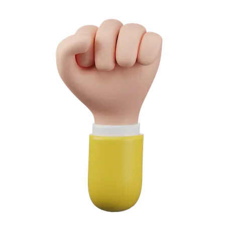 Gesto de la mano del puño  3D Icon