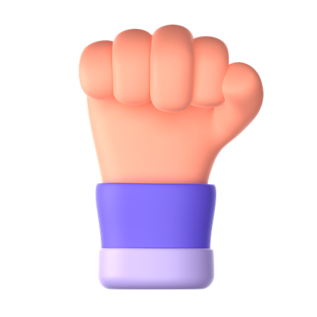 Gesto de la mano del puño  3D Icon