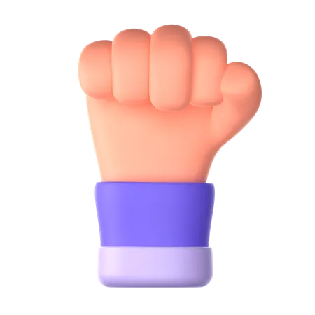 Gesto de la mano del puño  3D Icon