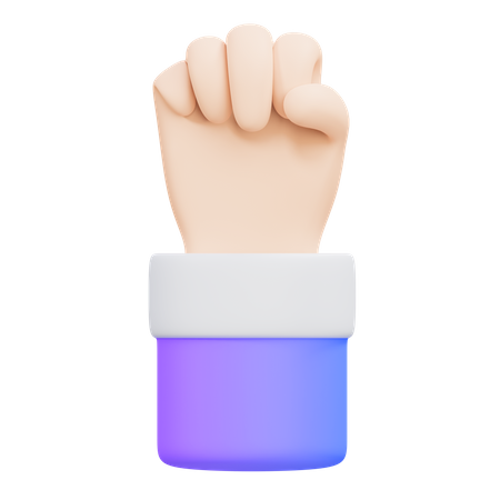 Gesto de la mano del puño  3D Icon