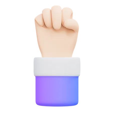 Gesto de la mano del puño  3D Icon