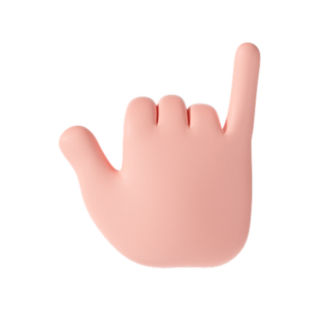 Gesto de rocha  3D Icon
