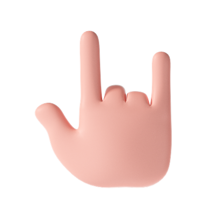 Gesto de rocha  3D Icon