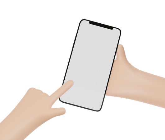 Gesto de segurar celular  3D Icon