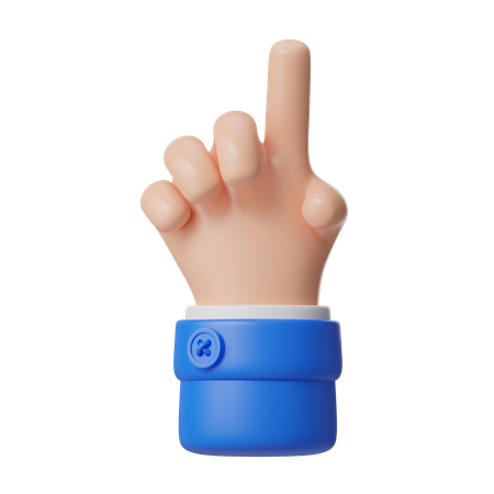 Señalar con el dedo gesto con la mano  3D Icon