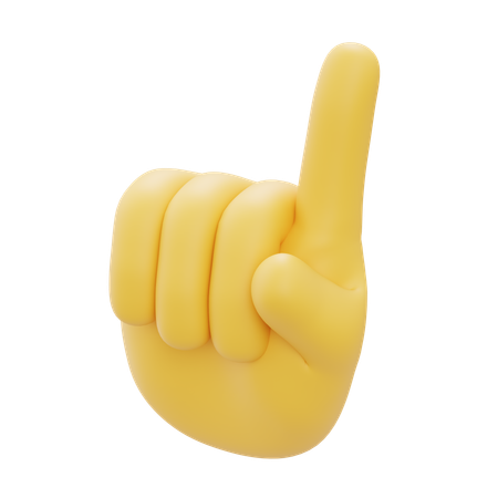 Gesto con la mano señalando con el pulgar hacia arriba  3D Icon