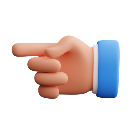 Gesto de la mano señalando  3D Icon