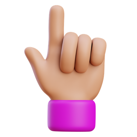 Gesto de señalar con la mano  3D Icon