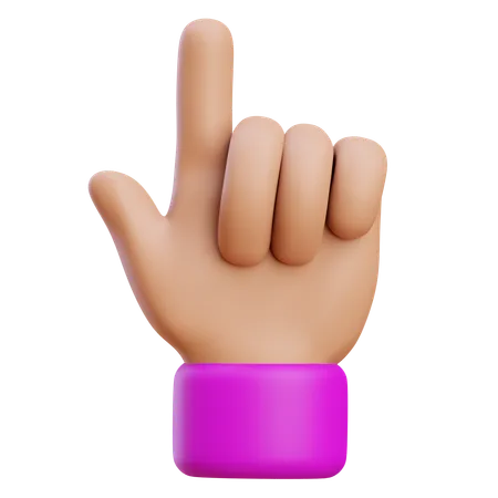 Gesto de señalar con la mano  3D Icon