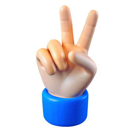 Gesto del signo de la paz  3D Icon