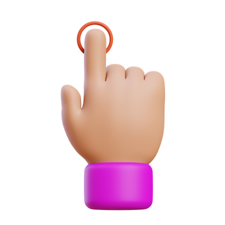 Toque el gesto de la mano  3D Icon