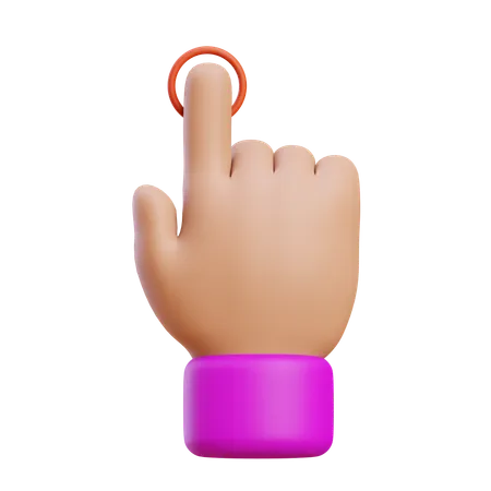 Toque el gesto de la mano  3D Icon