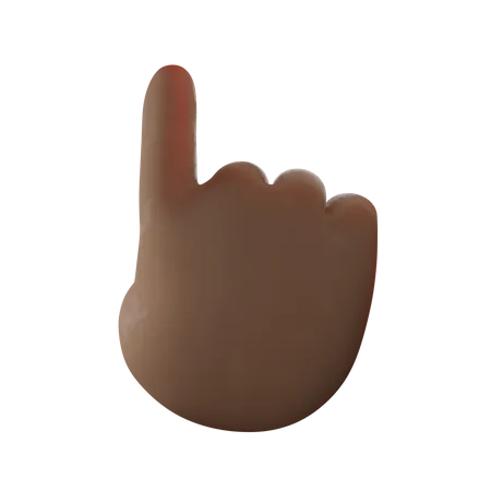 Gesto de toque con el dedo  3D Illustration