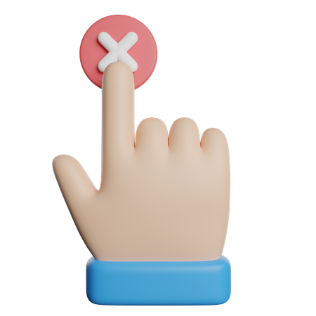 Gesto de toque cruzado  3D Icon