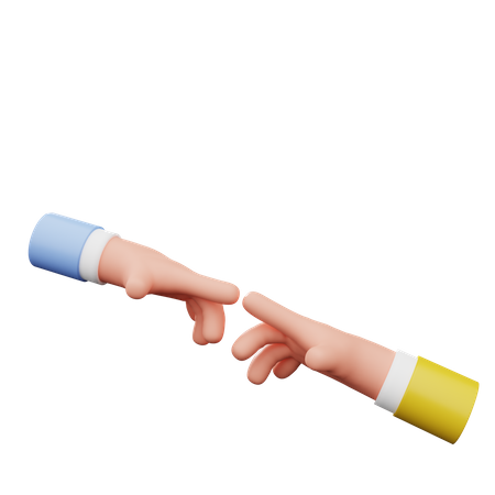 Gesto de toque de mão  3D Icon