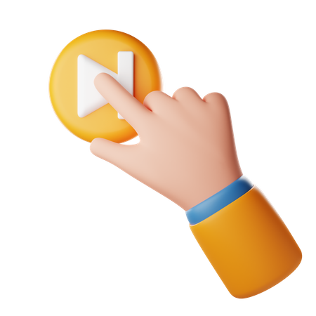 Toque para frente gesto com a mão  3D Icon