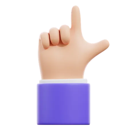 Gesto de una mano  3D Icon