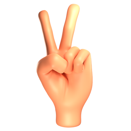 Gesto de victoria  3D Icon