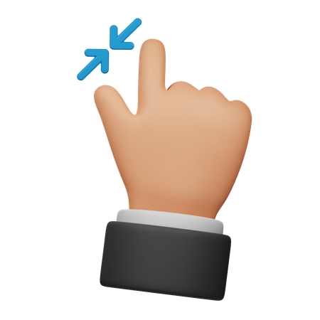 Acercar el gesto táctil  3D Icon