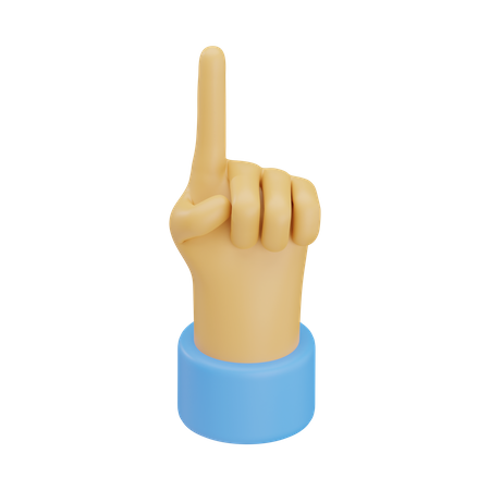 Gesto de dedo arriba con la mano  3D Icon