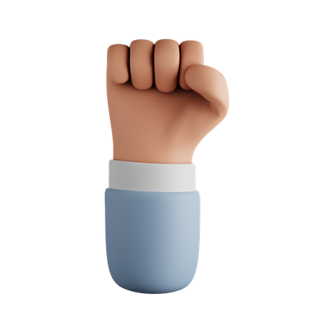 Gesto della mano del pugno chiuso  3D Icon