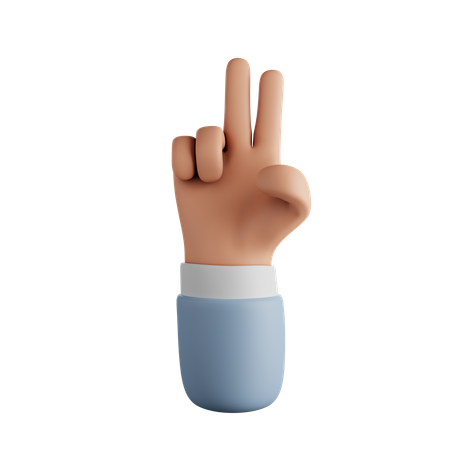 Gesto della mano gesto di pace  3D Icon