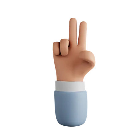 Gesto della mano gesto di pace  3D Icon