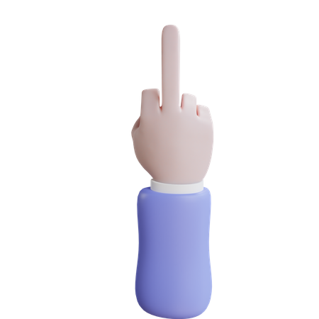 Gesto do dedo médio  3D Icon
