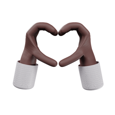 Corazón haciendo gesto  3D Illustration