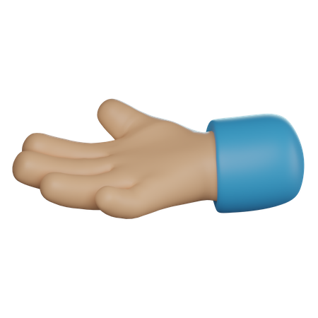 Gesto de mão relaxado  3D Icon