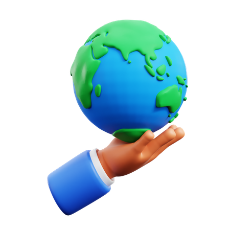 Gestos com as Mãos da Terra  3D Icon