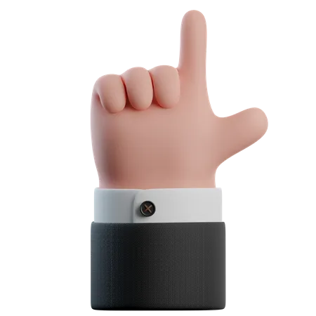 Gestos com o dedo indicador para cima  3D Icon