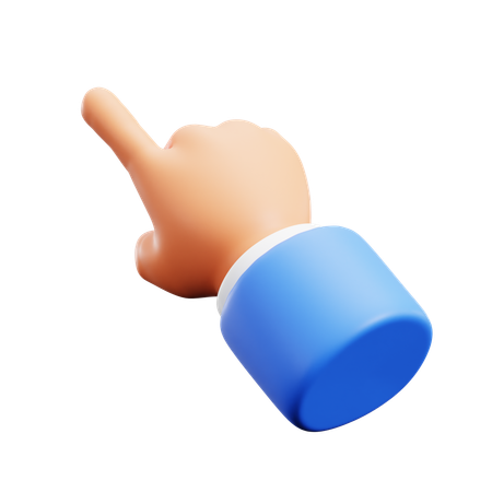 Gestos con las manos con el dedo señalador  3D Icon