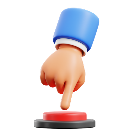 Gestos con las manos para presionar el botón  3D Icon