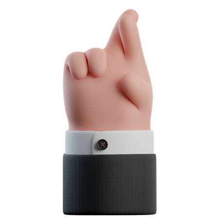Dedos cruzados gestos com as mãos  3D Icon
