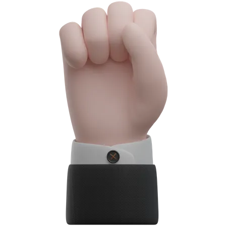 Gestos con las manos del puño de libertad  3D Icon
